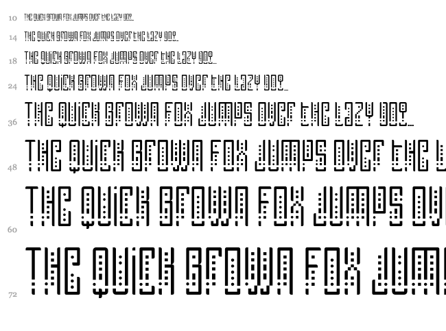 Selknam Unicase font waterfall